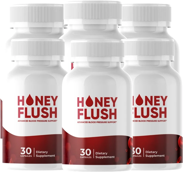 Honey Flush capsules, six bottle pack